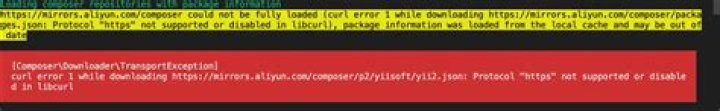 'http" not supported or disabled in libcurl