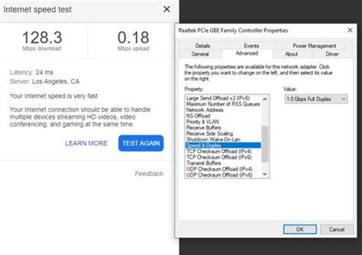 1Gbps Full Duplex has 100x slower upload than 100Mbps Full Duplex