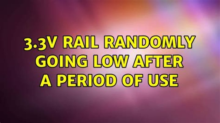 3.3v rail randomly going low after a period of use