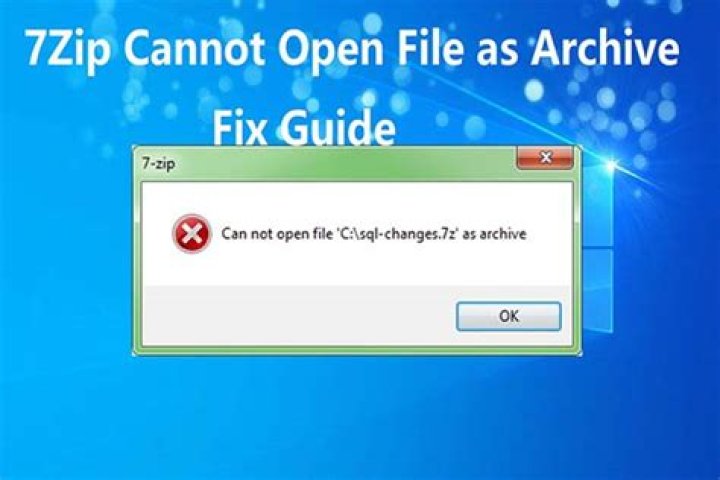 7-zip cannot open file on double click