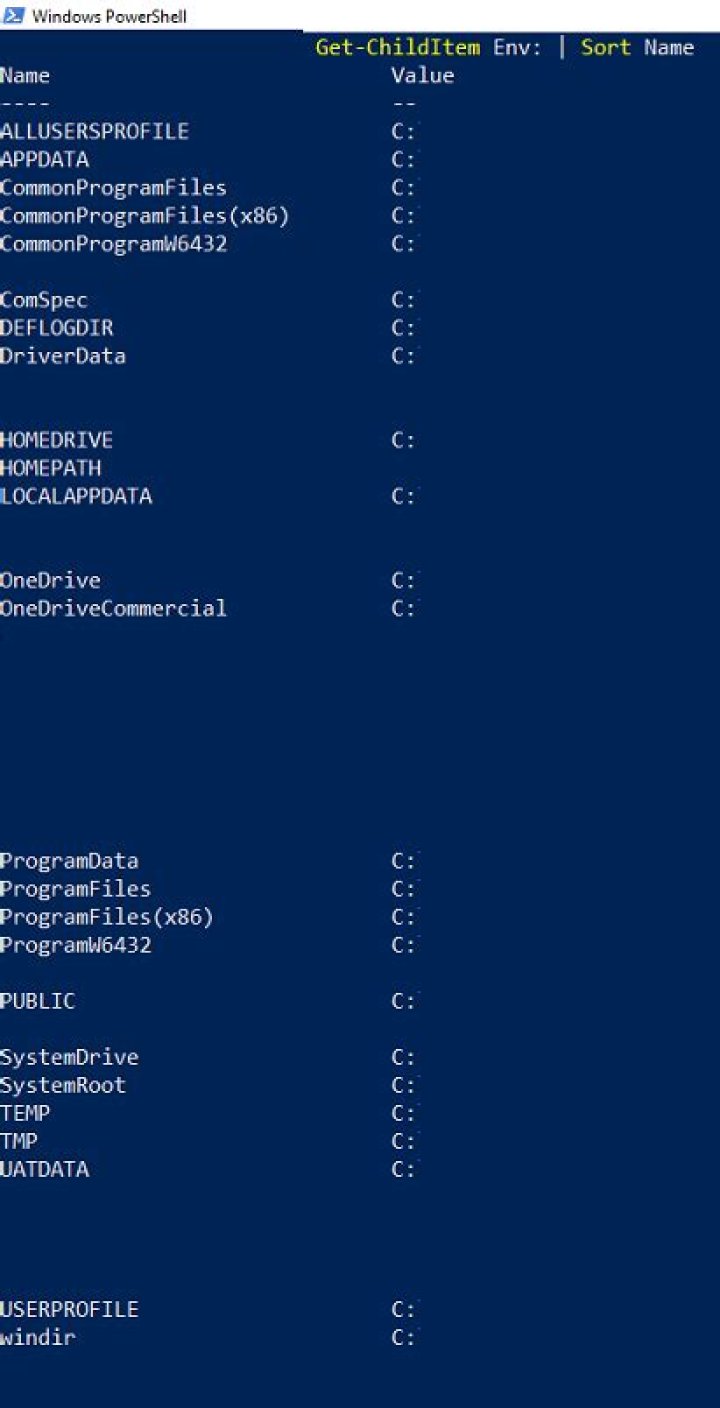 A complete list of "%%" relative paths/variables in Windows Explorer in Widows 10?