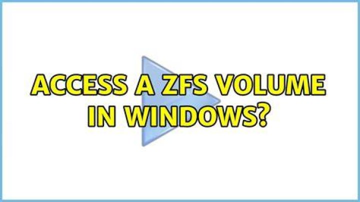 Access a ZFS volume in Windows?