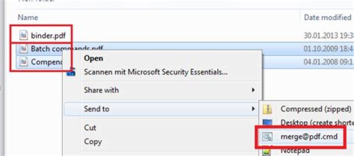 Adobe Acrobat: How to batch to combine multiple pdf files?