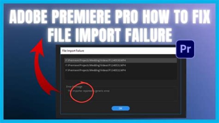 Adobe premier cs6 file import failure