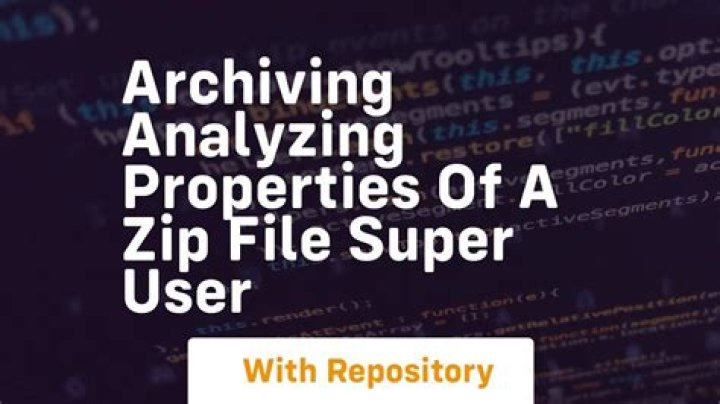 Analyzing properties of a ZIP file