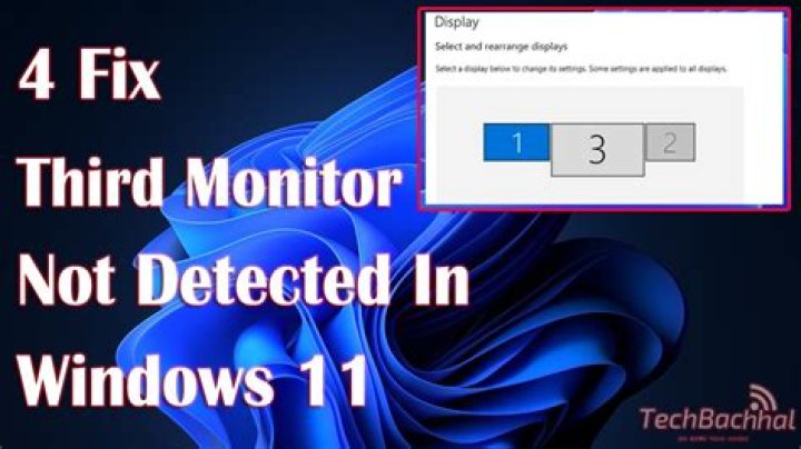 "Another display not detected" but is detected. How can I fix for 3rd monitor?