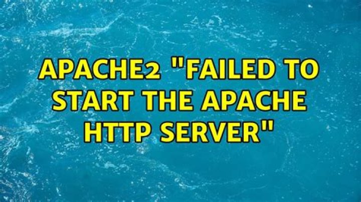 Apache2 "Failed to start The Apache HTTP Server"