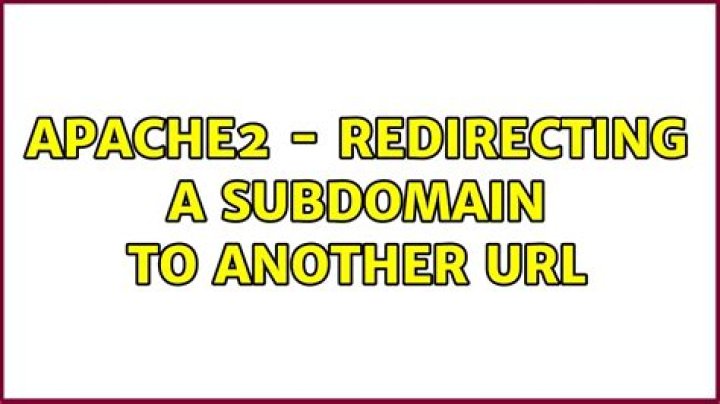 Apache2 - Redirecting a subdomain to another URL