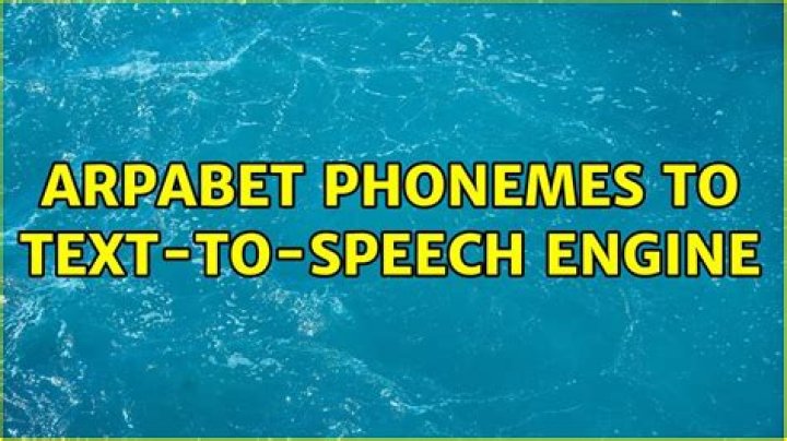Arpabet phonemes to Text-to-speech engine