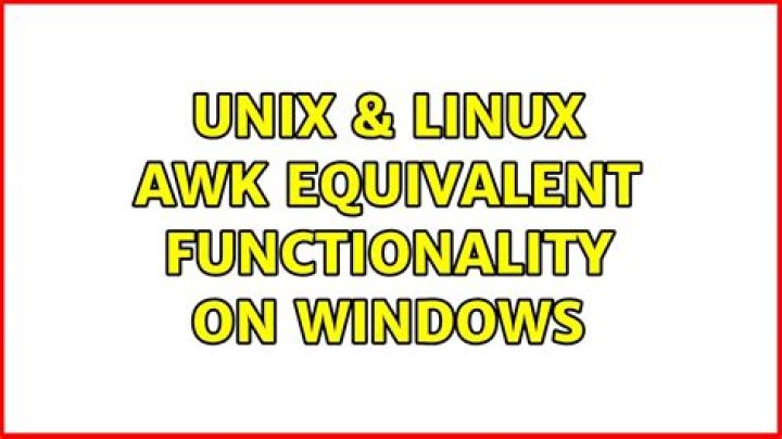 AWK Equivalent Functionality on Windows