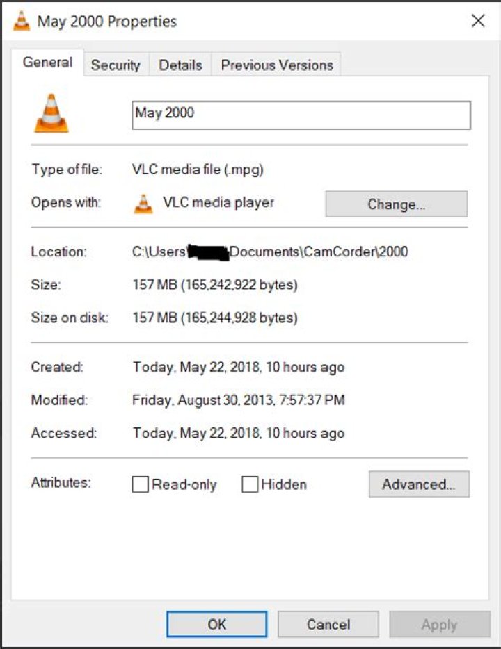 Before encoding - MPG format