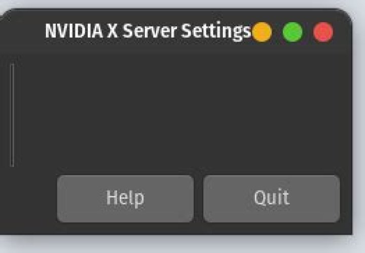Blank Nvidia X Server Settings