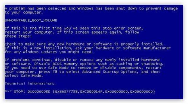 BSOD 0x000000ED