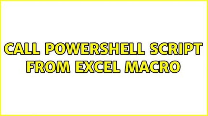 Call PowerShell script from Excel macro