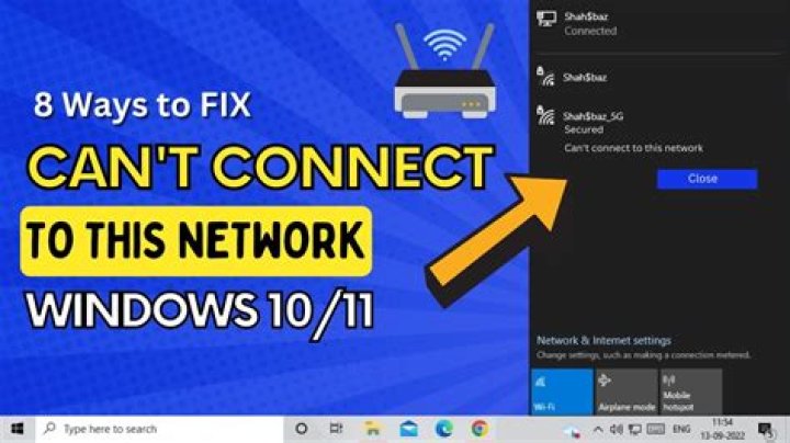 "Can't connect to this network" troubleshooting