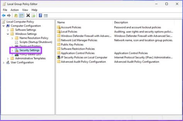 Can't edit Local Security Policy