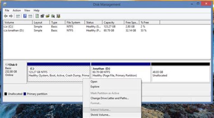 Can't extend C partition. How to make unallocated space "adjacent"