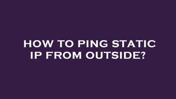 Can't ping static IP from outside