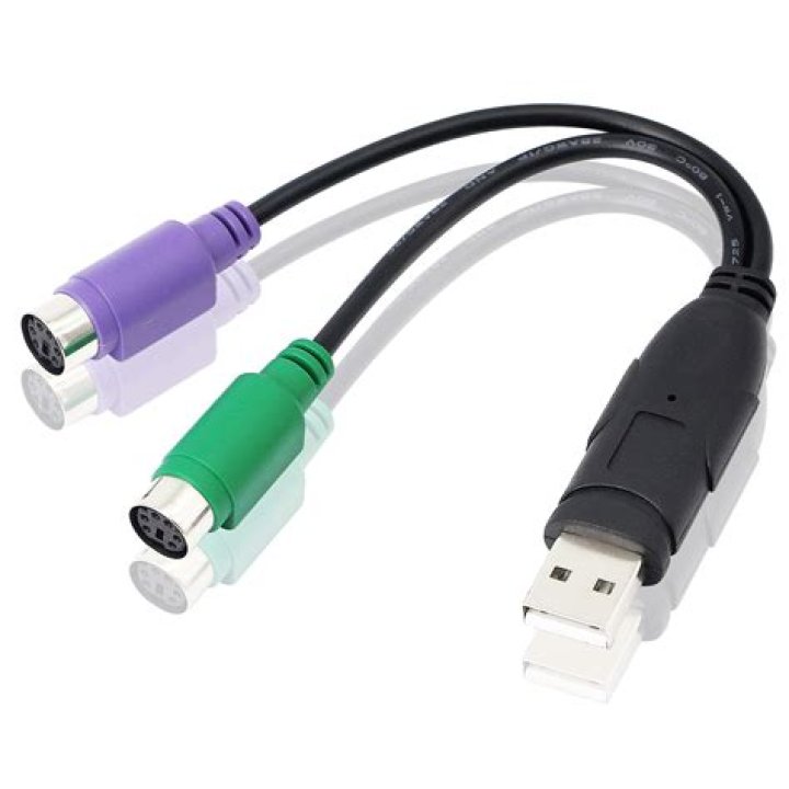 Can any USB mouse or keyboard be connected to the PS/2 connector of a motherboard via USB-PS/2 adapter?