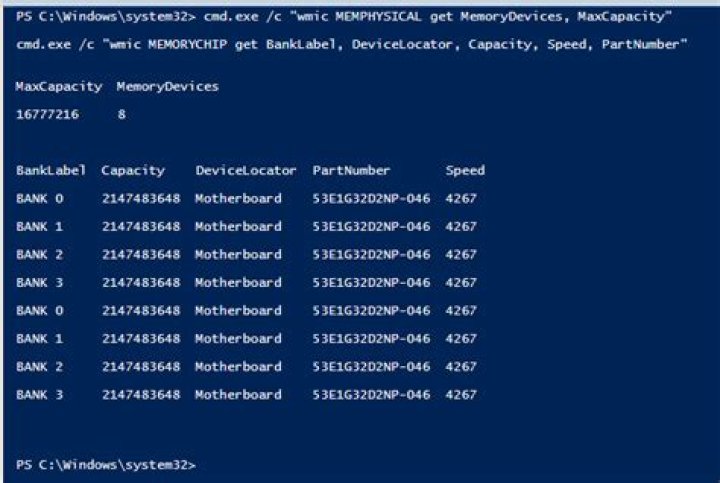 Can I tell whether a computer has 1x16 GB memory chip or 2x8 GB chips without opening it up?