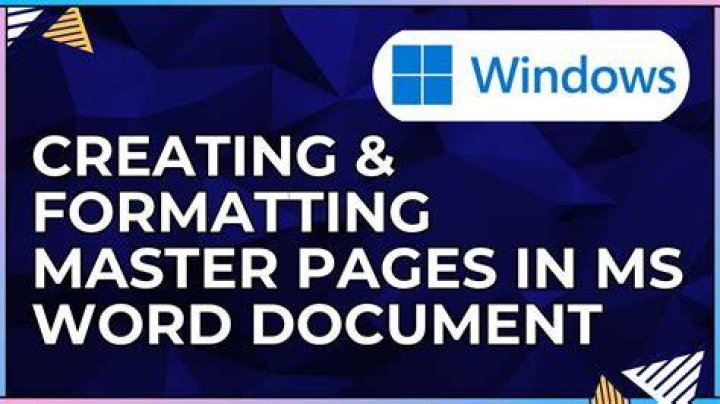 Can one create Master pages in Word 2013