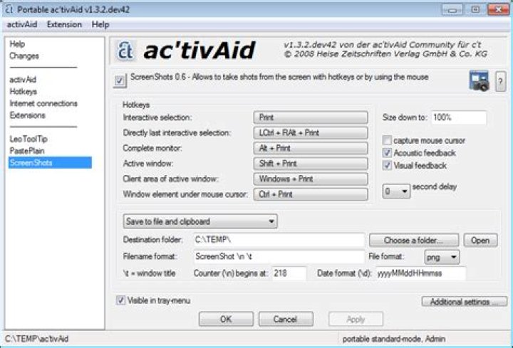 Can one take a partial screen shot in Windows 7?