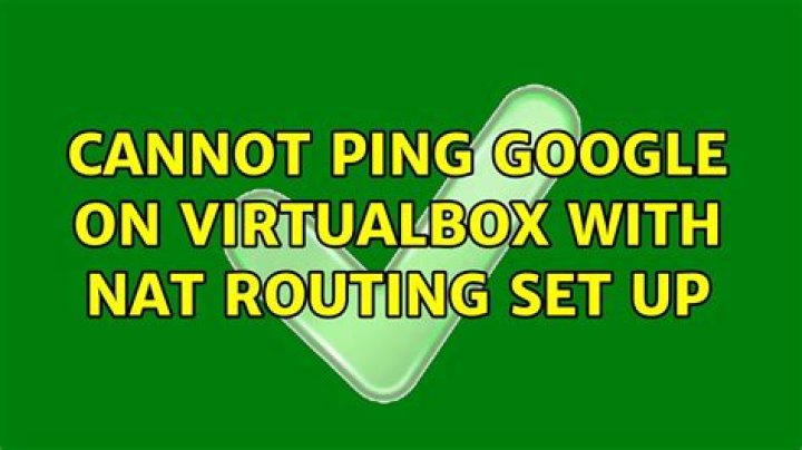 Cannot ping Google on VirtualBox with NAT routing set up