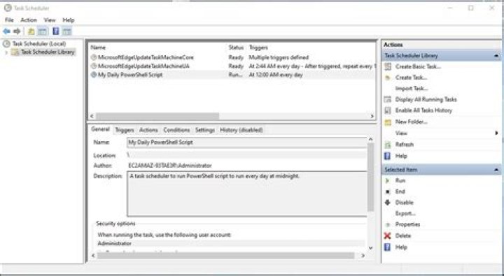 Cannot run bash script from task scheduler with Windows 1607