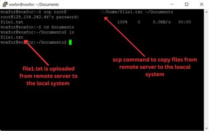 Cannot scp files from remote server to computer