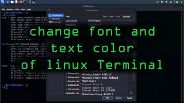change font color on linux terminal