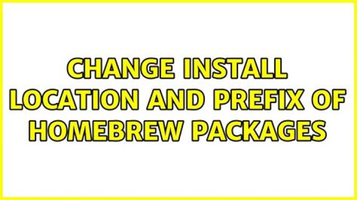 Change install location and prefix of homebrew packages