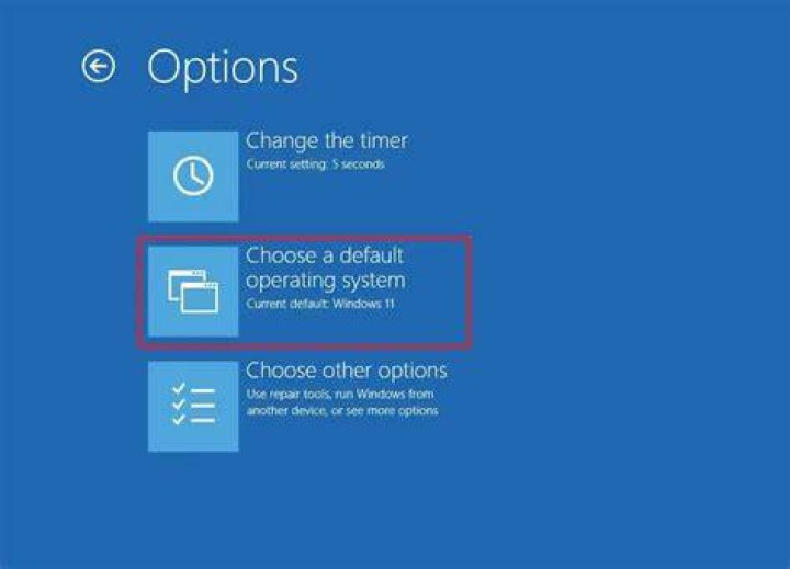 Choose your default OS then click on OK Choose your default OS then click on OK