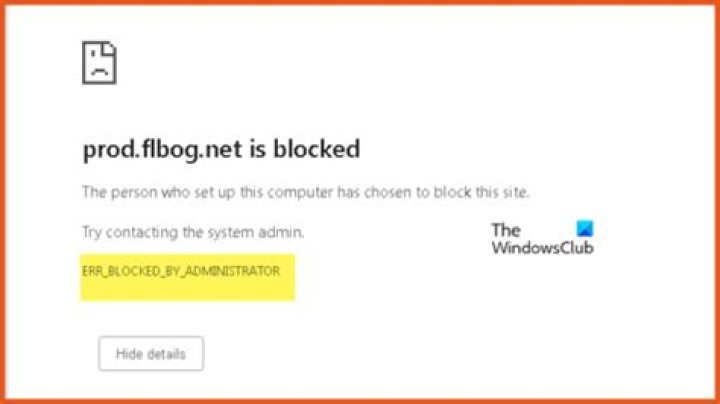Chrome net::ERR_BLOCKED_BY_ADMINISTRATOR