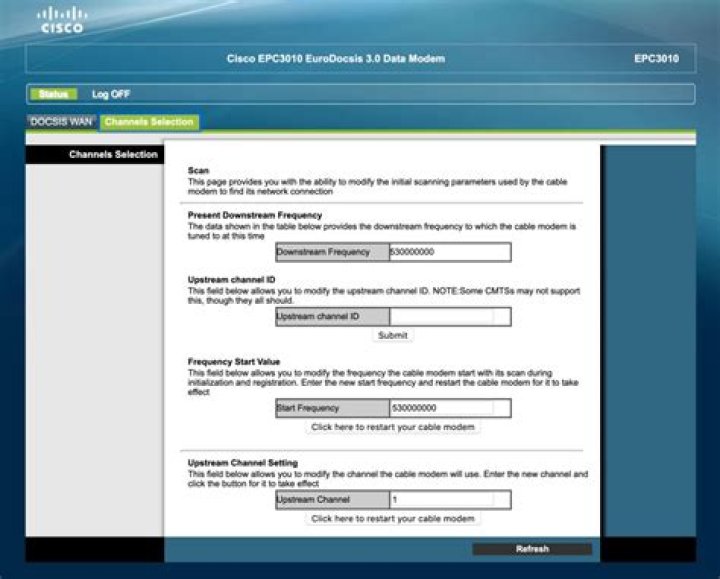 Cisco EPC3010 suddenly stopped working; stuck on "scanning". ISP claims everything is fine