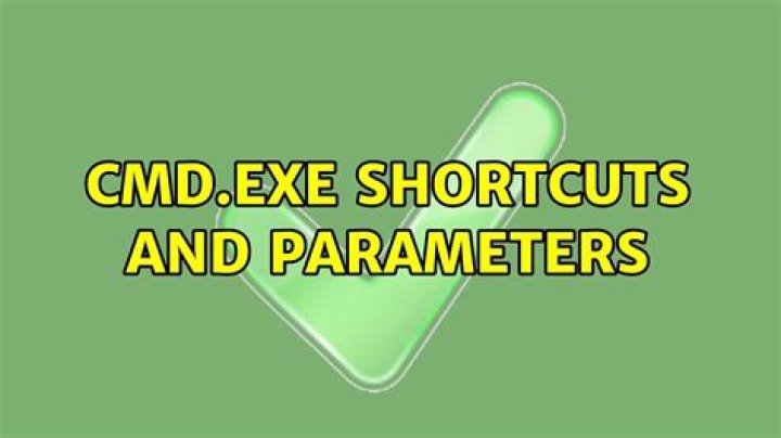 cmd.exe shortcuts and parameters