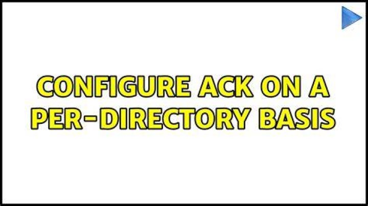 Configure ack on a per-directory basis