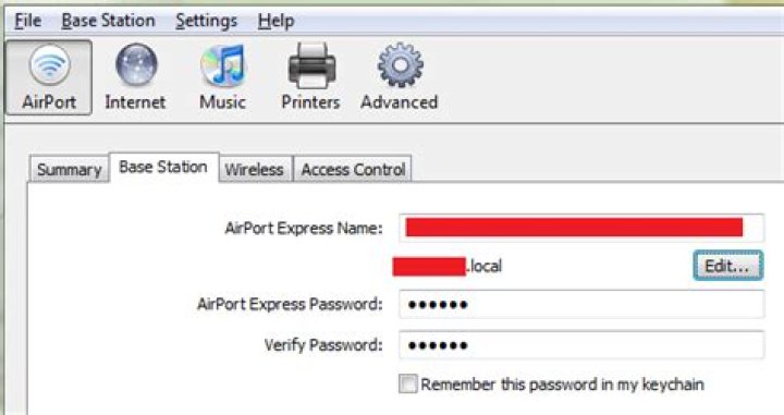 Configuring AirPort Express hostname