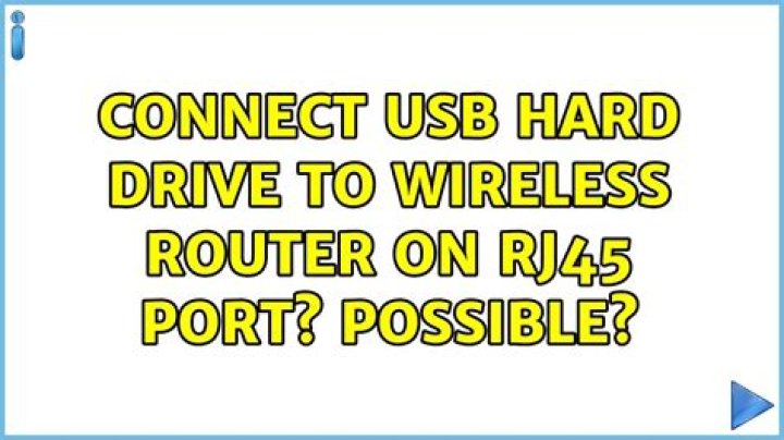 Connect USB hard drive to wireless router on RJ45 port? Possible?