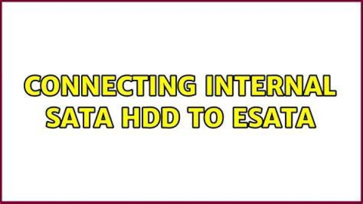 Connecting Internal SATA HDD to eSATA