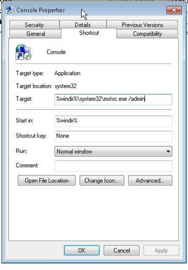 Convert user from mstsc /admin to just mstsc for RDP