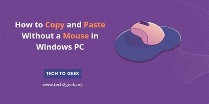 Copy and Paste without needing to use the Mouse