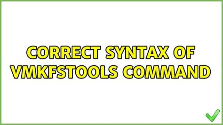 Correct syntax of vmkfstools command