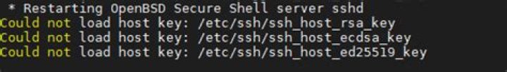 Could not load host key: /etc/ssh_host_*_key