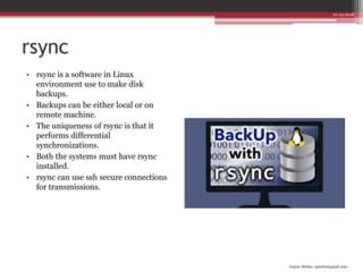 Create a differential backup with rsync of a directory on my local drive to another directory on the same drive