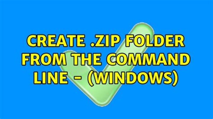 Create .zip folder from the command line - (Windows)