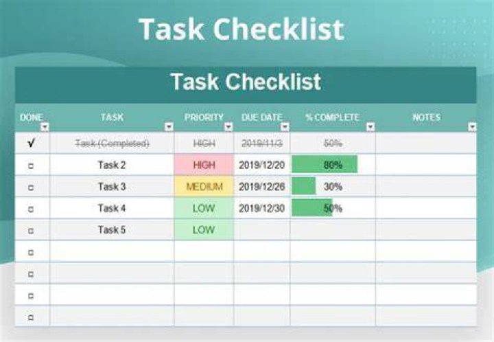 Creating Tasks in Excel