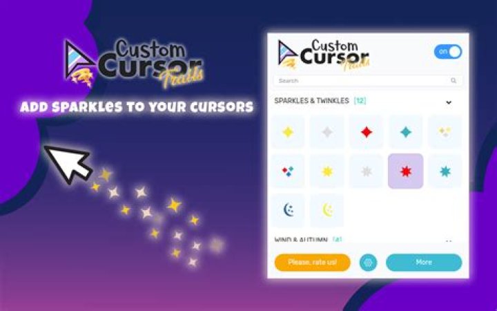 Custom cursor animated effects trail