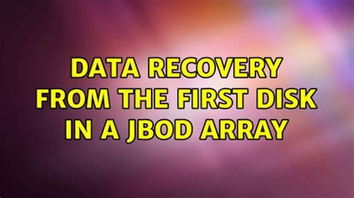 Data recovery from the first disk in a JBOD array