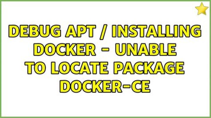 Debug apt / Installing Docker - Unable to locate package docker-ce