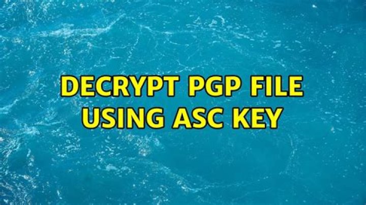Decrypt PGP file using ASC key